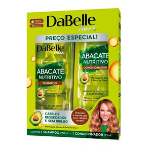 Kit Shampoo 250ml+Condicionador 175ml Dabelle Hair Abacate Nutritivo