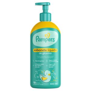 Sabonete Líquido Pampers de Glicerina da Cabeça aos Pés Sachê 400ml