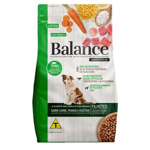 Alimento p/ Cães Balance Filhotes Raças Médias e Grandes Carne, Frango e Vegetais Pouch 2.7Kg