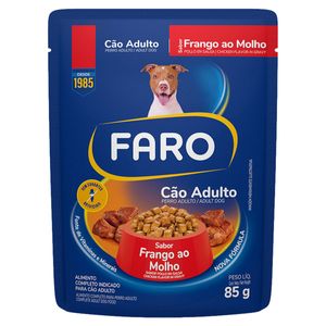 Alimento p/ Cães Faro Adultos Frango ao Molho Sachê 85g