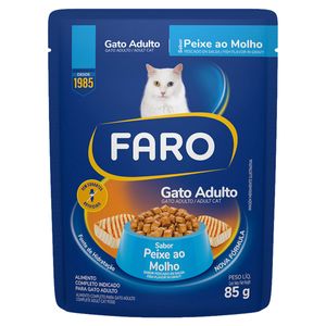 Alimento p/ Gatos Faro Adultos Peixe ao Molho Sachê 85g