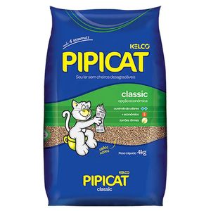 Areia Higiênica p/ Gato Pipicat Classic 4Kg