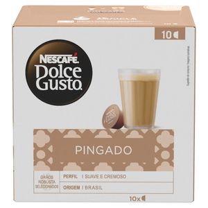 Café c/ Leite em Cápsula Nescafé Dolce Gusto Pingado Caixa 14g c/ 10 Unid