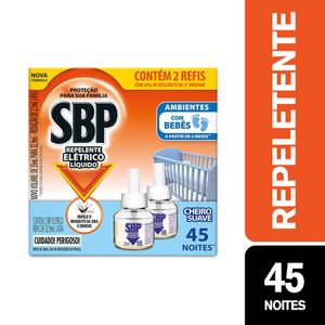 Inseticida Elétrico SBP Cheiro Suave 32.9ml com 2 unidades de 32.9ml