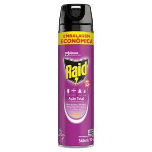 Inseticida Raid Aerossol Ação Total 360ml Embalagem Econômica