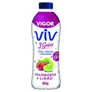 Iogurte Vigor Viv 3 Grãos Framboesa e Limão Garrafa 800g