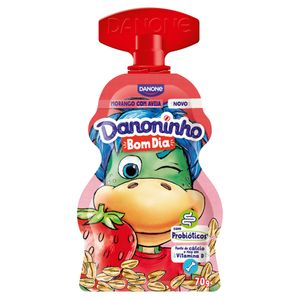 Iogurte Integral Danoninho Bom Dia Morango c/ Aveia Squeeze 70g