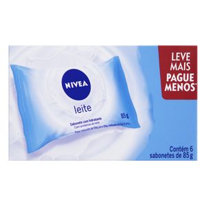 Sabonete em Barra Nivea Proteínas do Leite 85g c/ 6 Unid Leve + Pague -