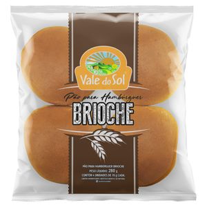 Pão p/ Hambúrguer Vale do Sol Brioche 280g