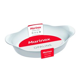 Assadeira Marinex Oval Porcelana Opaline 1 Litro