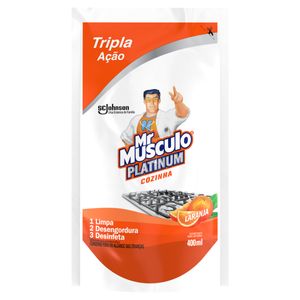 Desinfetante Mr Músculo Uso Geral Platinum Laranja Sachê 400ml