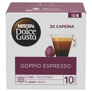 Café em Cápsula Nescafé Dolce Gusto Doppio Espresso 80g com 10 Unidades