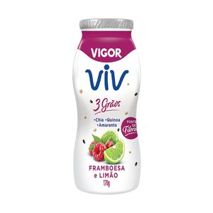 Iogurte Parcialmente Desnatado Vigor Viv 3 Grãos Framboesa e Limão 170g