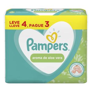 Lenço Umedecido Pampers Aloe Vera Leve 4 Pague 3 c/ 48 UnidUnid