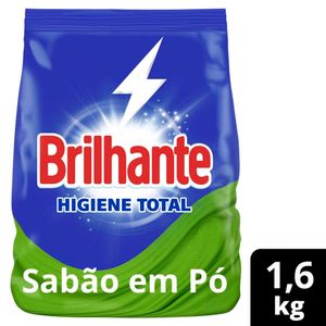 Sanitizante p/ Roupas em Pó Brilhante Higiene Total Antibac Pacote 1.6kg