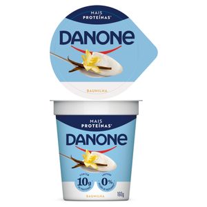 Iogurte Semidesnatado Danone 10g de Proteínas 0% Lactose sem Açúcar Baunilha Copo 160g