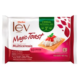 Torrada Marilan Lev Magic Toast Multicereais Integral 110g c/ 6 Unid