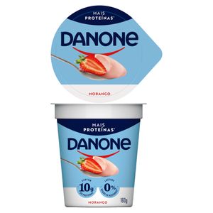 Iogurte Semidesnatado Danone 10g de Proteínas 0% Lactose sem Açúcar Morango Copo 160g