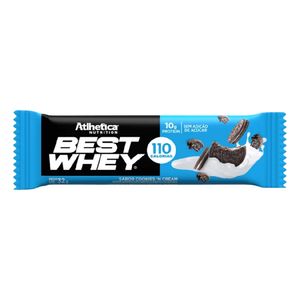 Barra de Proteína Atlhetica Best Whey Nutrition s/ Adição de Açúcar Cookiesn Cream 32g