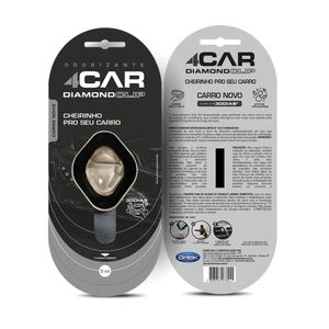 Aromantizante Auto Diamondclip 4Car Carro Novo 5ml