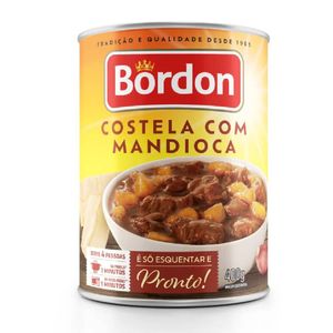 Carne Bovina Bordon Costela c/ Mandioca Lata 400g