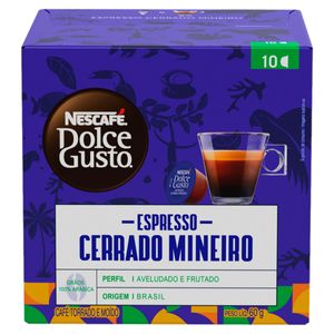 Café em Cápsula Nescafé Dolce Gusto Espresso Cerrado Mineiro Caixa 6g c/10 Unid