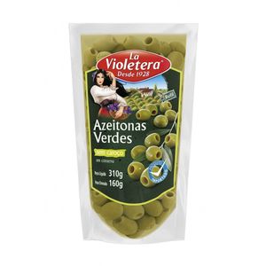 Azeitona Verde La Violet s/ Caroço Sachê 160g