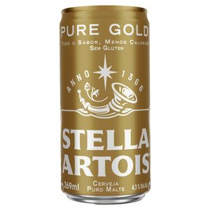 Cerveja Stella Artois Puro Malte Pure Gold sem Glúten Lata 269ml