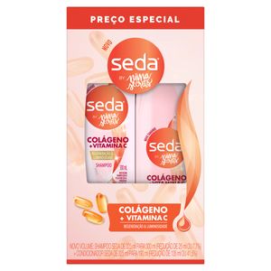 Shampoo 300ml + Condicionador 190ml Seda by Niina Secrets Colágeno + Vitamina C