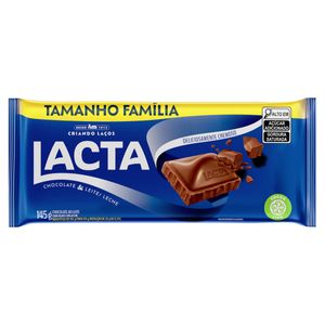 Chocolate em Barra Lacta ao Leite 145g Tamanho Família