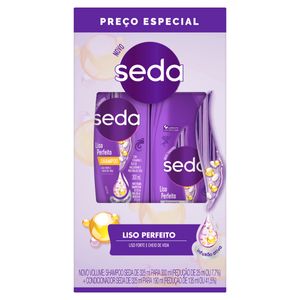 Shampoo 300ml + Condicionador 190ml Seda Liso Perfeito