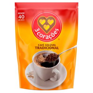 Café Solúvel 3 Corações Tradicional Refil 40g