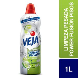 Limpador Veja Power Fusion Limpeza Pesada com Bicarbonato e Álcool Limão 1 Litro