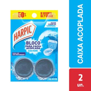 Limpador e Aromatizador Sanitário Harpic para Caixa Acoplada Marine 50% off 2 unidades