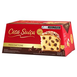 Pascoattone Casa Suíça Cobertura Castanha-de-Caju e Granela Bcaa com Gotas de Chocolate ao Leite Caixa 400g