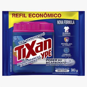 Tira-Manchas Pó Tixan Ypê Roupas Brancas e Coloridas 380g Refil Econômico