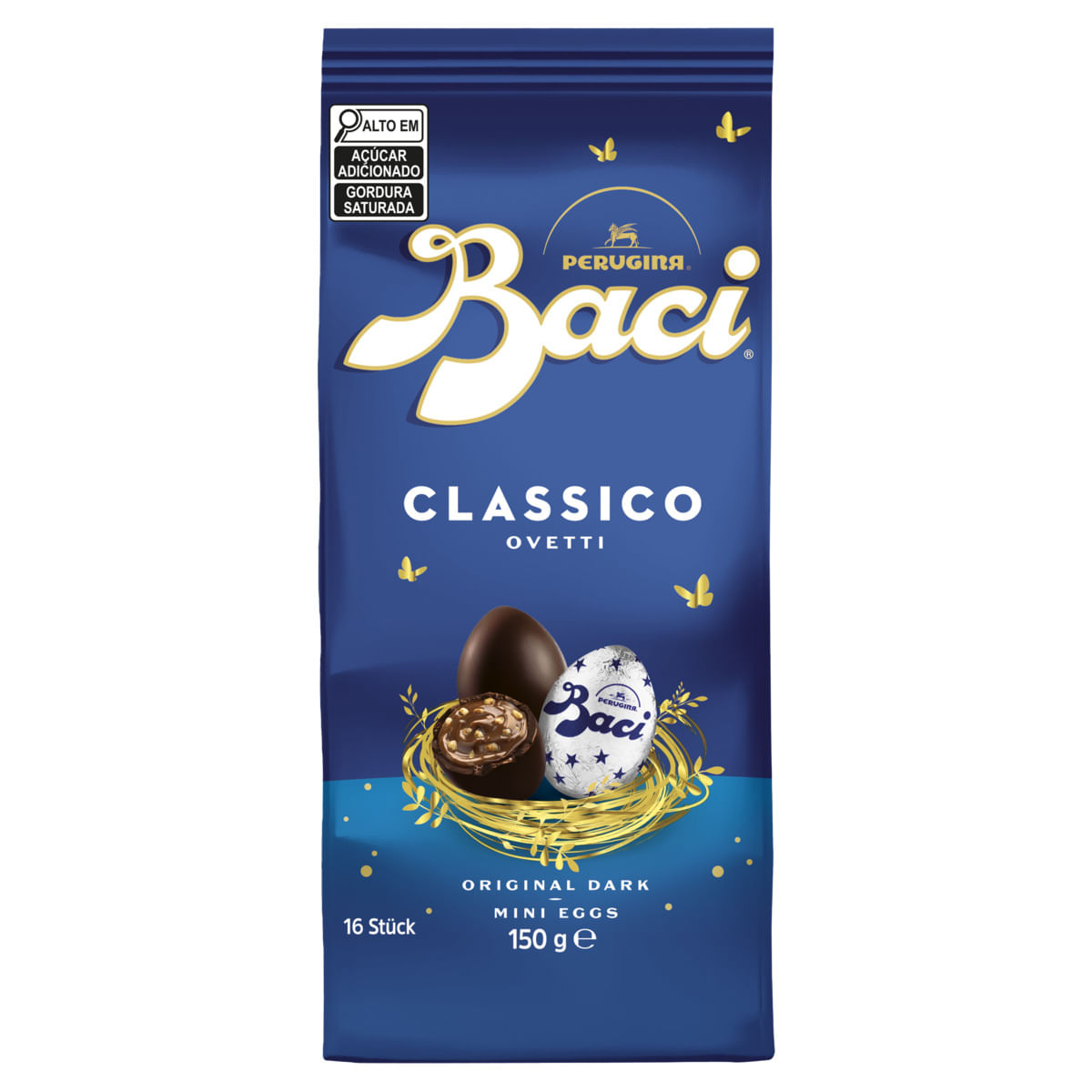 Mini ovos de Chocolate Baci Perugina Italiano Amargo Recheio Avelã Mini ovos de Chocolate Baci Perugina Italiano Amargo Recheio Avelã
