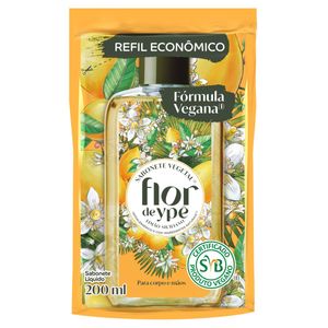 Sabonete Líquido Flor de Ypê Vegeno Mãos e Corpo Limão-Siciliano Refil Econômico 200ml