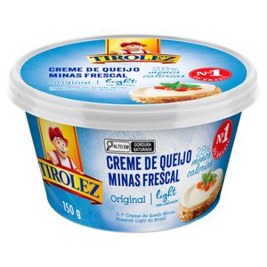 Creme de Queijo Minas Frescal Tirolez Light Original Pote 150g