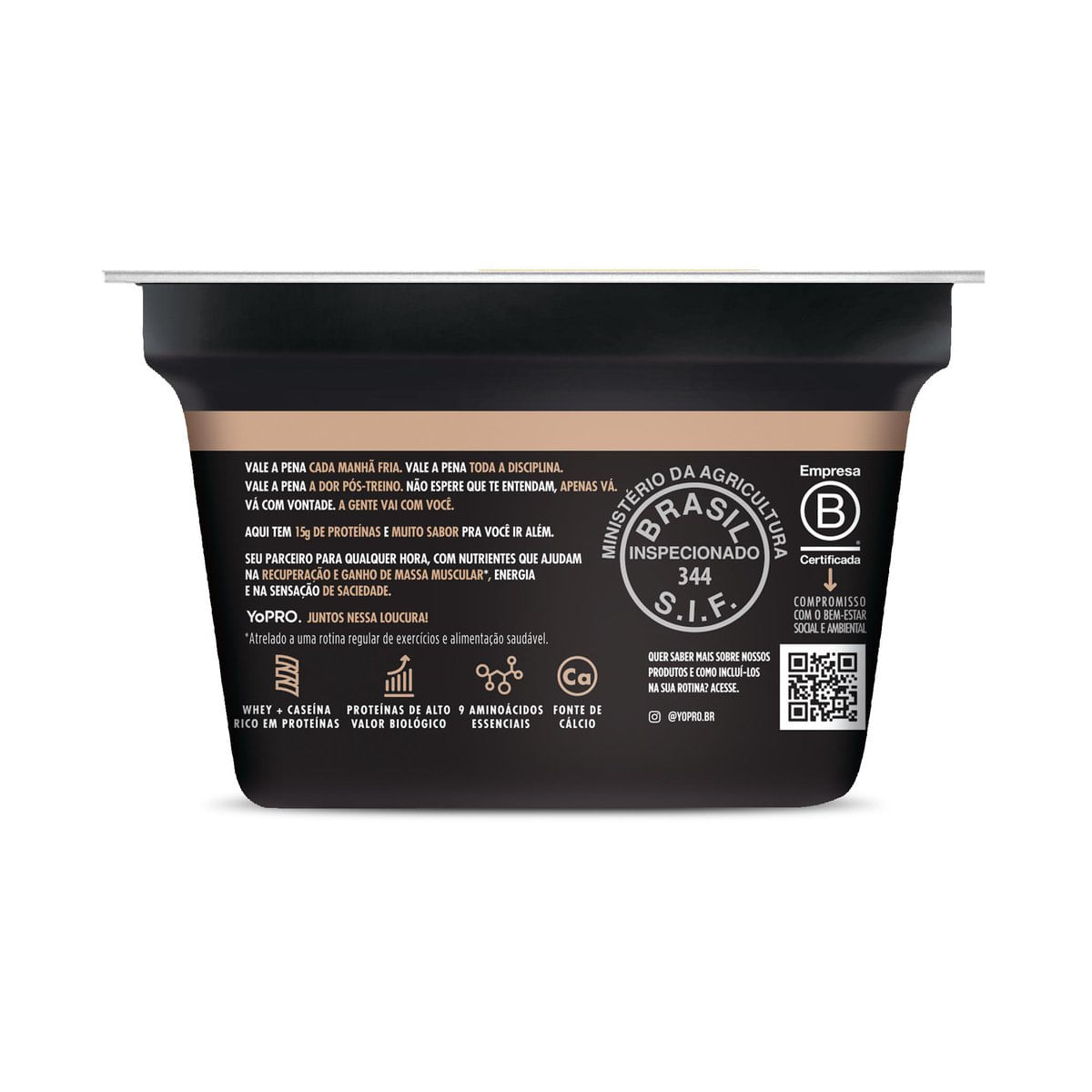 Iogurte Yopro Zero Lactose sem Açúcar 15g Proteínas Coco Cremoso