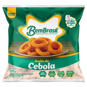 Anéis de Cebola Bem Brasil Empanado Pré-Frito Congelado Pacote 400g