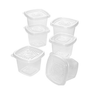 Conjunto Potes Plasútil Pop Quadrado 170ml com 6 Unidades