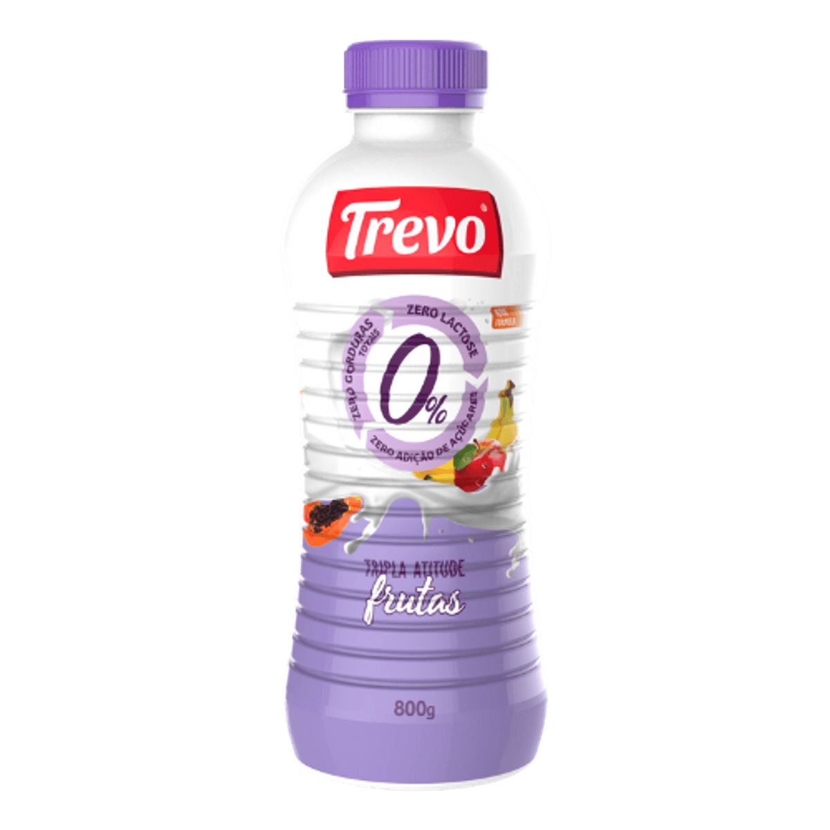 Iogurte Líquido Trevo 0% Açúcar e Lactose Salada de Frutas 800g