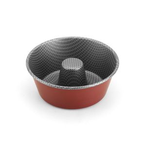 Forma p/ Bolo Alegrete Redonda Antiaderente Vermelha 19cm
