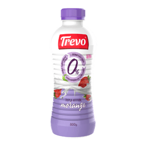 Iogurte Líquido Trevo 0% Açúcar e Lactose Morango 800g