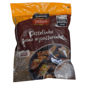 Costelinha Suína a Passarinho Suinco Congelada Temperada Pacote 1Kg