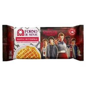 Waffle Forno de Minas  Stranger Things Floresta NegraCongelado Pacote280g com 8 Unidades