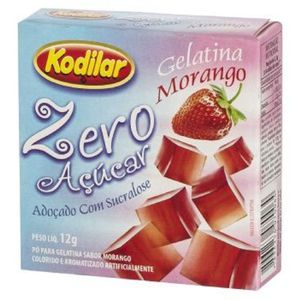 Gelatina Em Pó Kodilar Zero Açúcar Morango 12g