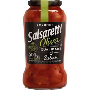 Molho de Tomate Salsaretti Gourmet Oliva Vidro 500g