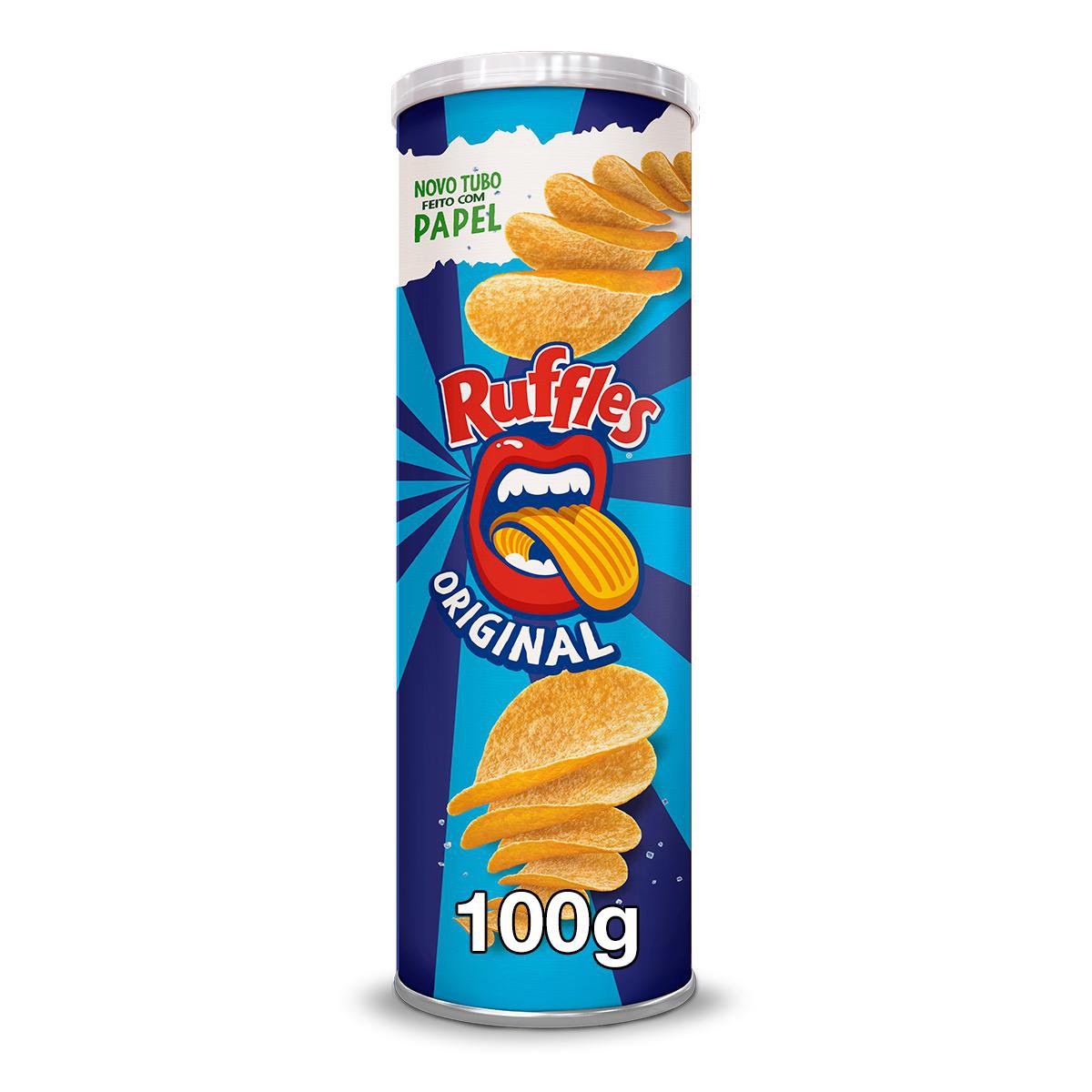 Batata Frita Ondulada Elma Chips Ruffles Tubo Original 100g | Bretas ...